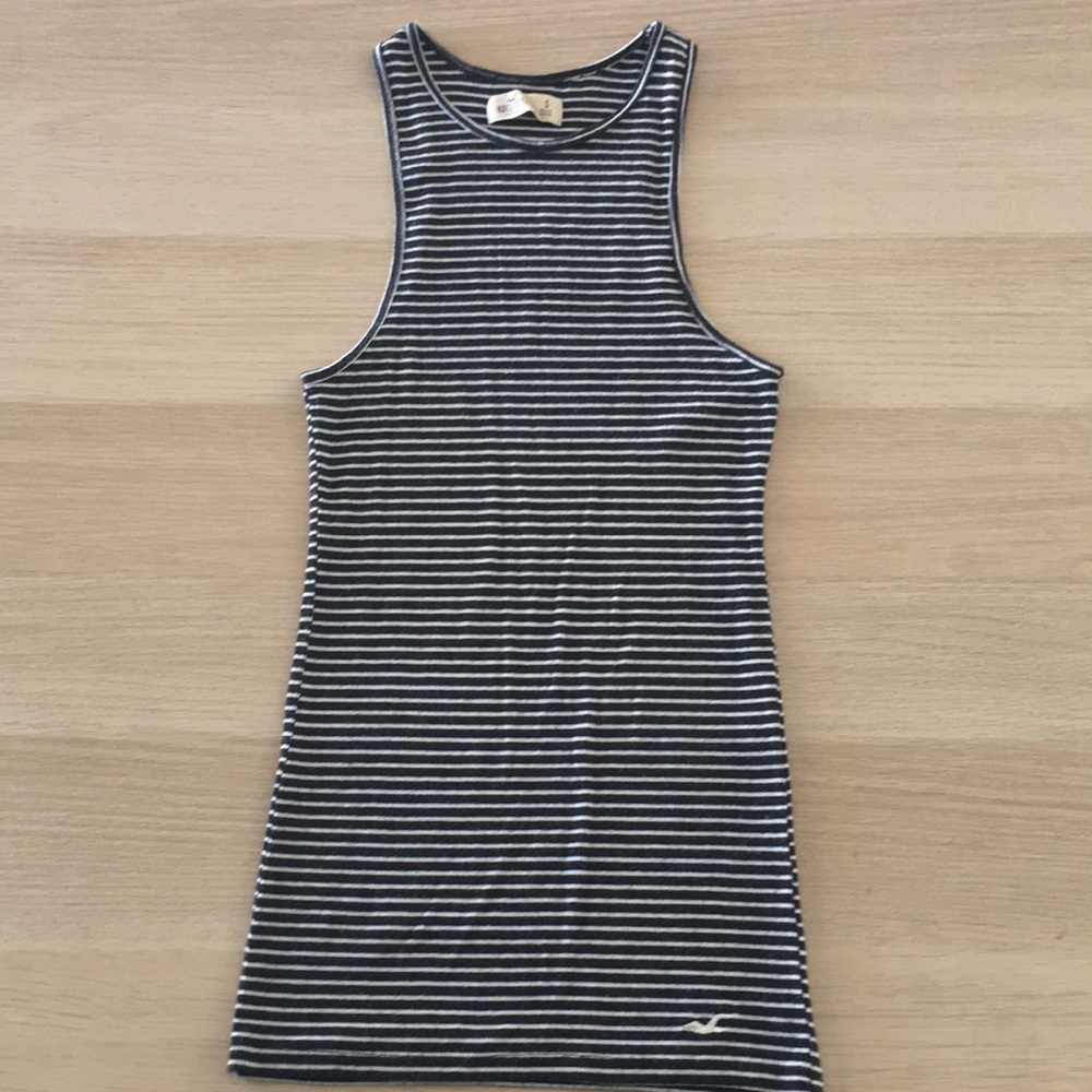 Hollister High Neck Striped Tank Top